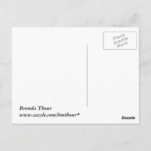 Zwart-wit Briefkaart (Achterkant)