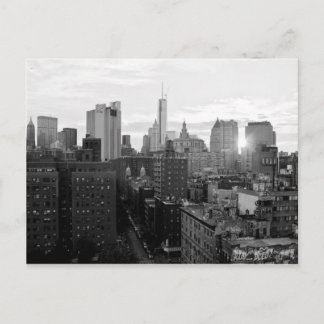 Zwart-wit Briefkaart van de Stad van New York