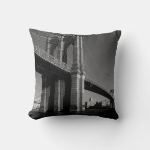 Zwart & Wit Brooklyn Bridge New York City kussen