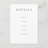 Zwart-wit bruiloft details behuizing Kaart (Voorkant)