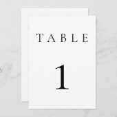 Zwart-wit Bruiloft/Evenement Tafelnummer (Voorkant / Achterkant)