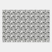 Zwart-wit bruiloft inpakpapier vel (Voorkant 3)