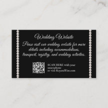 Zwart-wit bruiloft met parels