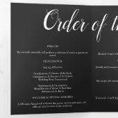 Zwart-wit bruiloft onder de bergen drieluik programma (Binnenzijde eerst)