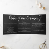 Zwart-wit bruiloft onder de bergen drieluik programma (Binnen)