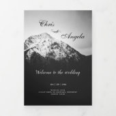 Zwart-wit bruiloft onder de bergen drieluik programma (Cover)