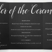 Zwart-wit bruiloft onder de bergen drieluik programma (Binnenkant midden)