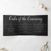 Zwart-wit bruiloft onder de bergen drieluik programma (Binnen)