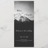 Zwart-wit bruiloft onder de bergen programma (Voorkant)