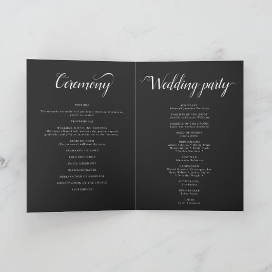 Zwart-wit bruiloft onder de bergen programma (Binnen)