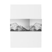 Zwart-wit bruiloft onder de bergen uitnodigingen wikkel (Achterkant Voorbeeld)