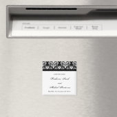 Zwart-wit bruiloft Save the Date Magnet Magneet (Insitu (Vaatwasser))