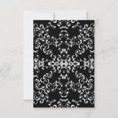 Zwart-wit bruiloft swirls kaart (Achterkant)
