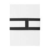 Zwart-wit bruiloft uitnodiging buikbanden uitnodigingen wikkel (Achterkant Voorbeeld)