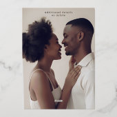 Zwart-wit bruiloft uitnodiging foto sjabloon (Achterkant)