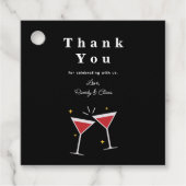 Zwart & Wit Bruiloft Viering Wijnfles Labels (Voorkant)