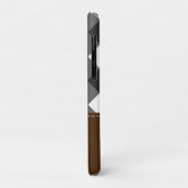 Zwart Wit Bruin Gepersonaliseerde Plaid Case-Mate iPhone Case (Achterkant/links)