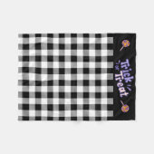 Zwart/wit Buffalo Check Monogram Fleece Deken (Voorkant (Horizontaal))