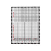 Zwart wit Buffalo Gepersonaliseerd menuplan Notitieblok (Gedraaid)