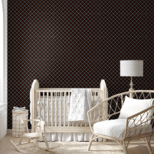 Zwart-wit Buffalo Gingham geplakt rasterpatronen Behang