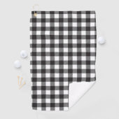 Zwart-wit Buffalo Plaid Golf Handdoek (Insitu)