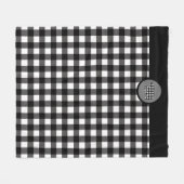 Zwart wit buffel Beer Fleece Deken (Voorkant (Horizontaal))