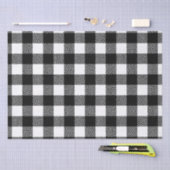 Zwart-wit Buffel Check Plaid Pattern Tissuepapier (Craft)
