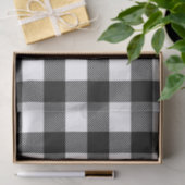 Zwart-wit Buffel Check Plaid Pattern Tissuepapier (Geschenk)