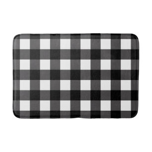 Zwart & Wit Buffel Gingham Geruite geruite geruite Badmat