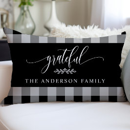 Zwart-wit buffel op Grateful Persoonlijk Kussen