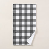 Zwart-wit Buffel Plaid Bad Handdoek (Handdoek)