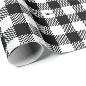 Zwart-wit Buffel Plaid met F-35 Cadeaupapier (Rol Hoek)