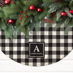 Zwart-wit Buffel Plaid Monogram Kerstboom Rok