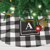 Zwart-wit Buffel Plaid Monogram Kerstboom Rok