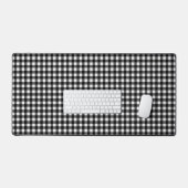 Zwart-wit buffelpatroon bureau mat (Keyboard & Muis)