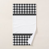 Zwart-wit buffelplaid bad handdoek (Handdoek)