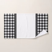Zwart-wit buffelplaid bad handdoek (Handdoek)