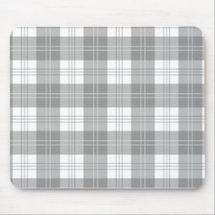 Zwart-wit buffelplaid muismat