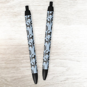 Zwart-wit buiskat zwarte inkt pen