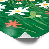 Zwart-wit Bunny Glanzend Poster Perfect Poster (Hoek)