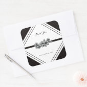 Zwart-wit Business Dank u Sticker (Envelop)