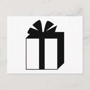 Zwart-wit Cadeau Briefkaart