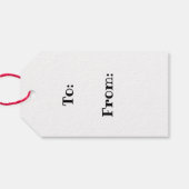 Zwart-wit Cadeaulabel (Achterkant Horizontaal)