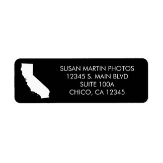 Zwart-wit Californisch minimalistisch ontwerp Etiket