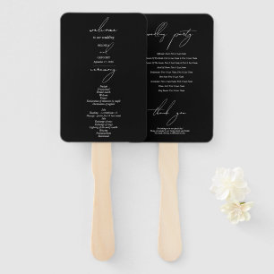 Zwart & Wit Calligrafie Handtekening Script Bruilo Handwaaier