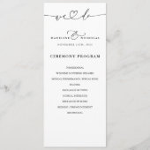 Zwart-Wit Calligrafie Schrift We Do Wedding Programma (Voorkant)