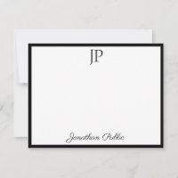 Zwart Wit Calligrafie Script Monogram Sjabloon