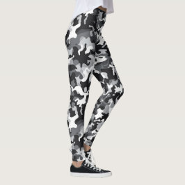 Zwart-wit Camo ontwerp leggings