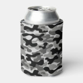 Zwart-Wit Camouflage Blikjeskoeler (Blikje Voorkant)