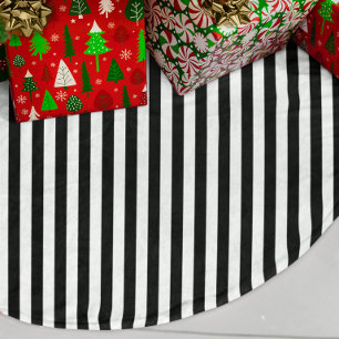 Zwart-wit Candy Streep Imitatie Linnen Kerstboom Kleed